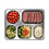 Aspire 3 Pack Stainless Steel Rectangular Divided Tray Plate with Plastic Lid