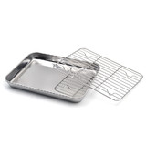 Muka Baking Sheet with Cooling Rack Set, Stainless Steel Cookie Pan and Rack