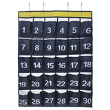TOPTIE Classroom Wall Numbered Pocket Chart for Cell Phones Calculator Holders, 30 Pockets