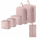 Muka 6 Piece Set Packing Cubes with Compression Bags | Travel Luggage Organizers for Suitcase