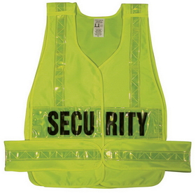 Safety Flag Class 2 Vests with Lime Yellow Stripes & Lime Yellow Patch