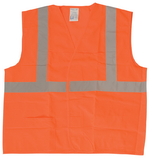 Safety Flag Class 2 Safety Vests with Silver Stripes