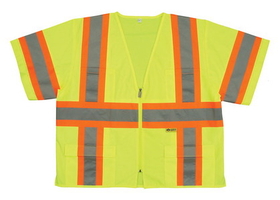 Safety Flag Class 3 Safety Vest With Contrasting Stripes