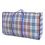 Aspire 10 Pieces Foldable Checkered Woven Bag Clothes Storage Bag with Zippers and Handlers