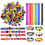TOPTIE 120 PVC Shoe Charms & 10 Silicone Bracelets for Kids, Charm Fits for Clog Shoes, Party Gift