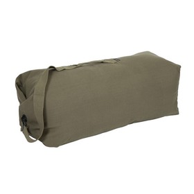 Stansport 1220 Top Load Canvas Deluxe Duffel Bag O.D. Green - 36" L x 10" W x 10" H