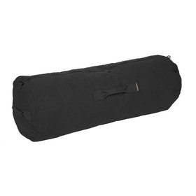Stansport 1230-20 Zippered Canvas Deluxe Duffel Bag Black - 36" L x 13" W x 13" H
