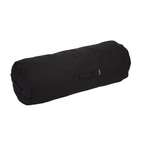 Stansport 1233 Zippered Canvas Deluxe Duffel Bag Black - 42" L x 15" W x 15" H
