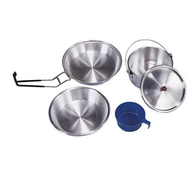 Stansport 250-P Mess Kit - Heavy Duty Aluminum - Polished