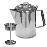Stansport 276-9 9-Cup Stainless Steel Percolator Coffee Pot