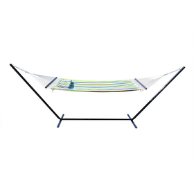 Stansport 30900 Antigua Cotton Hammock W/Stand- Double - 78 In X 57 In