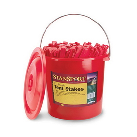 Stansport 816-100 Plastic Tent Stakes - 9 In - 100 Piece Per Bucket