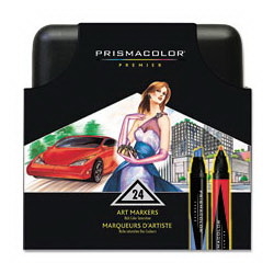 Prismacolor 97/1800239 Marker Set With Case - 24Ct