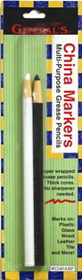 General Pencil 1240ABP China Marker - Black & White 2-Pack