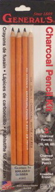 General Pencil 557BP Charcoal Pencil Kit - 5Pc