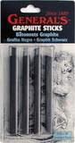 General Pencil 970ABP Graphite Sticks - 4Ct Assorted