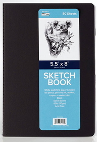 Pro Art PRO-0203-01 5X8 Soft Cover Sketch Pad Black