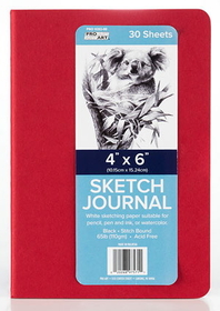 Pro Art PRO-0203-00R 4X6 Soft Cover Sketch Pad Red