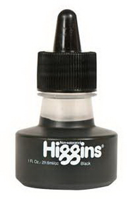 Grumbacher 44021 Higgins Non-Waterproof Ink 1Oz - Black