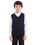 12 PCS Wholesale TOPTIE Boys V-Neck Cotton Knit Sleeveless Pullover School Uniform Sweater Vest (Navy / Black)