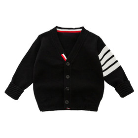 TopTie Cardigan Sweater Toddler Outfit Knitted Cotton Long Sleeve Sweater Uniform