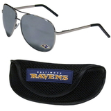 Siskiyou Buckle Baltimore Ravens Aviator Sunglasses and Sports Case, FASG180SC