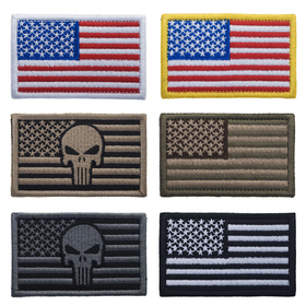TOPTIE American Flag Patch US Army Military Flag Sew on Patches Embroidered Uniform Emblem