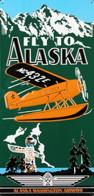 Aviation Signs Fly To Alaska Tin Sign, ART009