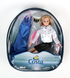 Daron DA8792 Costa Captain Doll In Backpack