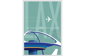 Jet Age Art JA023 Lax Los Angeles Airport Poster 14 X 20