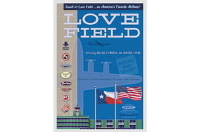 Jet Age Art JA024 Dallas Love Field Poster 14 X 20