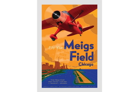 Jet Age Art JA033 Meigs Field Poster 14 X 20