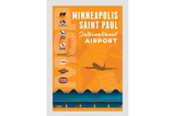 Jet Age Art JA034 Minneapolis Saint Paul International Poster 14 X 20