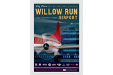 Jet Age Art JA046 Willow Run Airport Poster 14 X 20