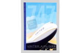 Jet Age Art JA063 United 747 Tribute Poster Unicon 14 X 20