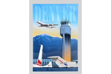 Jet Age Art JA064 Denver Stapleton Airport Poster 14 X 20