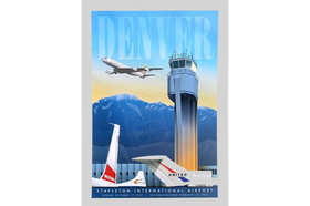 Jet Age Art JA064 Denver Stapleton Airport Poster 14 X 20