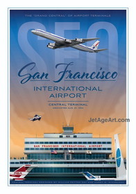 Jet Age Art San Francisco Airport Poster, JA083
