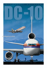 Jet Age Art Dc-10 Tribute Poster, JA084