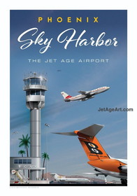 Jet Age Art Phoenix Sky Harbor Poster, JA086