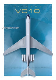 Jet Age Art Vc10 Tribute Poster, JA088