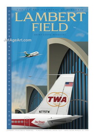 Jet Age Art JA093 St Louis Lambert Field Poster