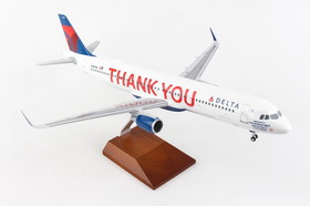 SKYMARKS Delta A321 1/100 Thank You W/Wood Stand & Gear, SKR8425