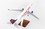 SkyMarks SKR8425 Delta A321 1/100 Thank You W/Wood Stand & Gear