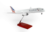 SkyMarks SKR9001Skymarks American 787-9 1/100 W/Wood Stand & Gear