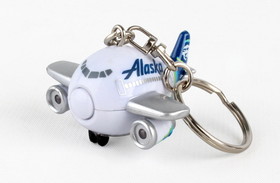 Daron Alaska Airline Keychain W/Light & Sound New Livery, TT88445-1