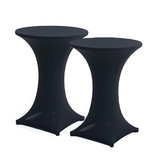 Muka 2 Pack Stretch Spandex Table Cover Tight Fitted Cocktail Tablecloth for Bar Table 4 Way Square Corners