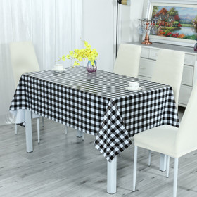 Muka Plaid PVC Tablecloth, Waterproof Spillproof Checked Table Cloth Easy Care Dinning Table Cover
