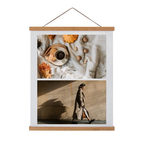 MUKA Custom Photo Collage Hanging Canvas with 2 Images for Wall