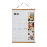 MUKA Custom Photo Calendar Hanging Canvas with 3 Images for Wall
